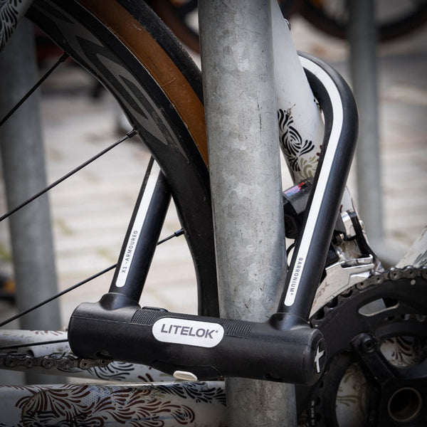 Eufab Lockable Bike Frame Holder Set - Short & Long Straps (25mm + 30mm) For Bicycles & E-Bikes